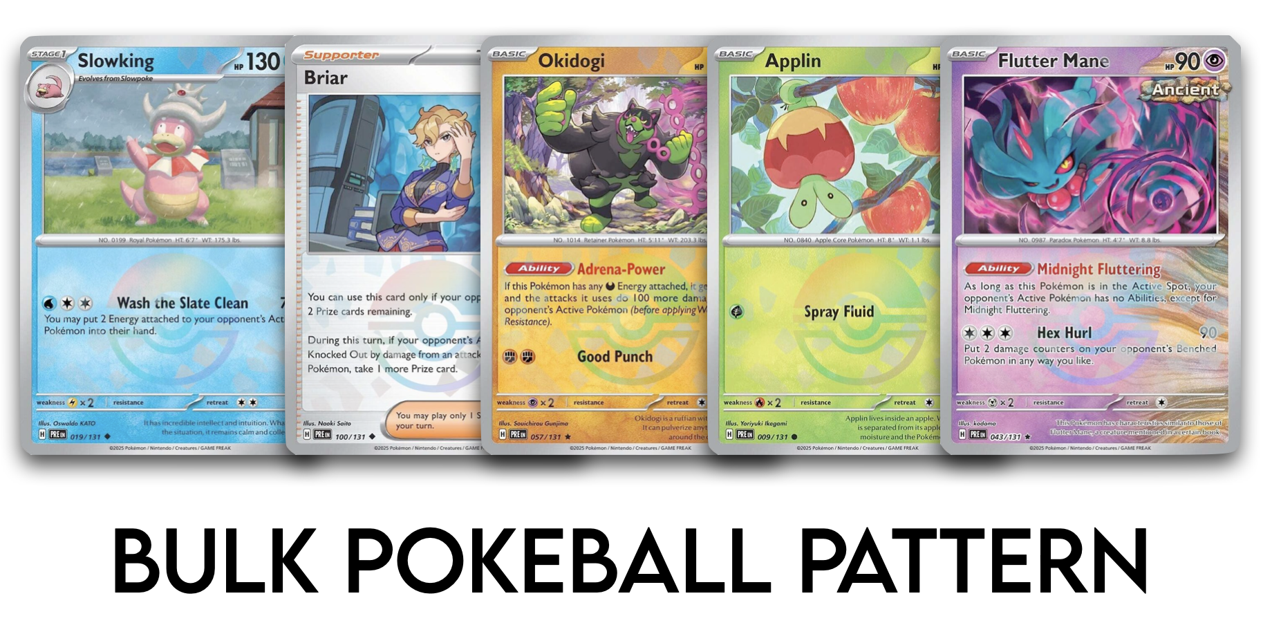 Bulk English Poke Ball Pattern Card